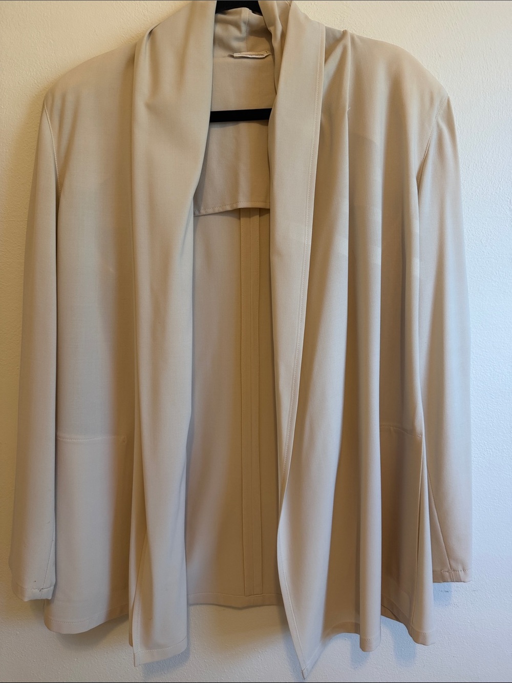 MaxMara Draped Open-Front Jacket - Cream